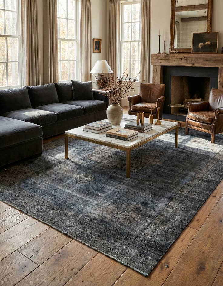 Detail image of 7' 8 x 10' 2  Hand Knotted Ultra Vintage Persian Wool Rug