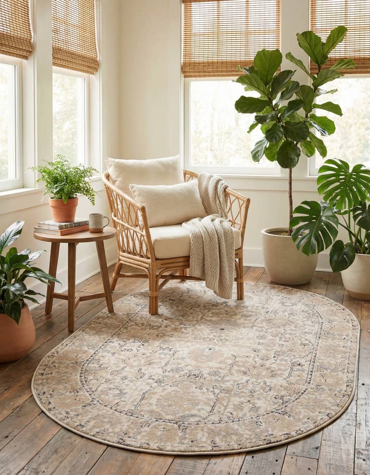 Detail image of 4' 1 x 6' 1 Oregon Oval Rug