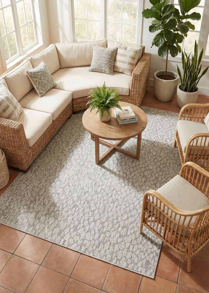 9' x 12' Easy-Clean Safari Indoor / Outdoor Rug