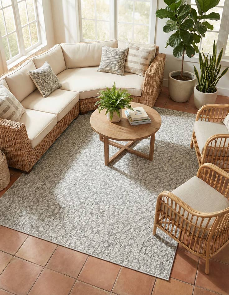 Detail image of 9' x 12' Easy-Clean Safari Indoor / Outdoor Rug