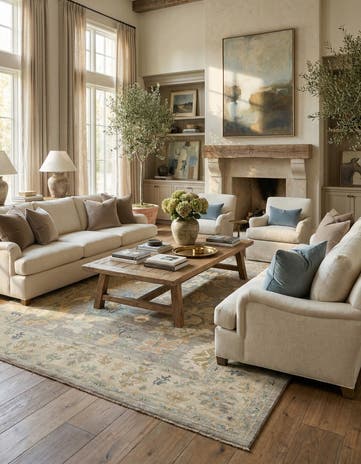 7' 11 x 10' Hand Knotted Oushak Rug