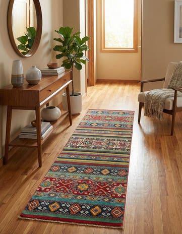 2' 9 x 10' Hand Knotted Kazak Runner Rug