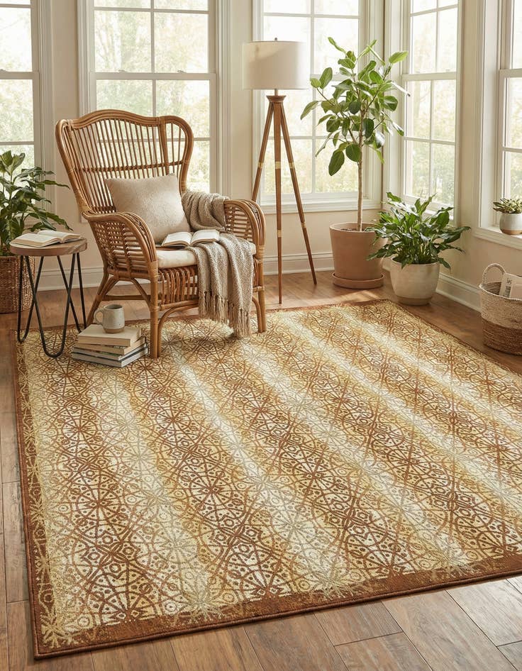 Detail image of 10' x 12' 2  Washable Trellis Indoor / Outdoor Rug