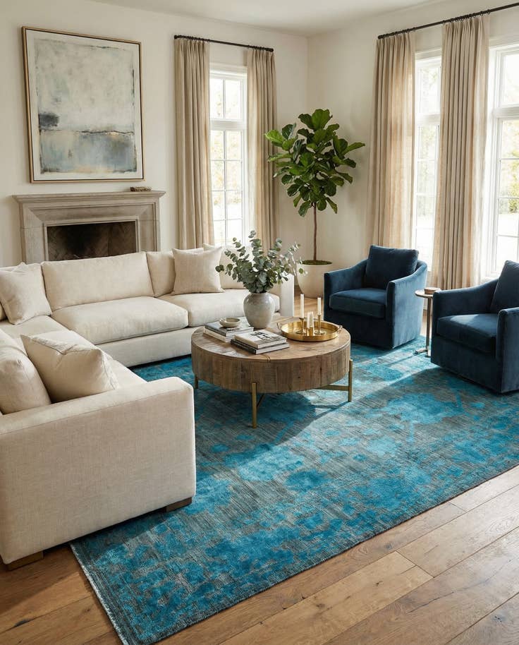 Detail image of 9' 2 x 12' Hand Knotted Oushak Wool Rug