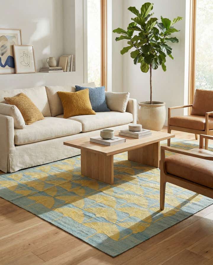 6' 6 x 9' 4 Hand Woven Kilim Modern Wool Rug