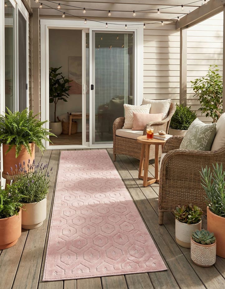 2' x 8' Easy-Clean Trellis Textured Indoor...