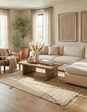 5' 1 x 8' 10 Hand Knotted Moroccan Wool Rug