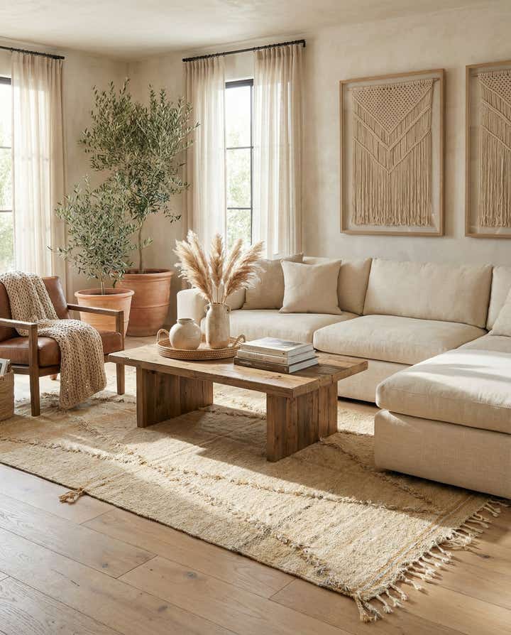 5' 1 x 8' 10 Hand Knotted Moroccan Wool Rug