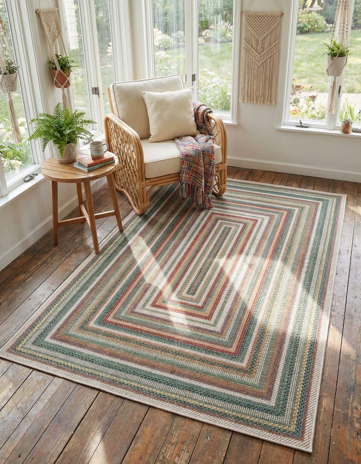 Detail image of  3' 3 x 5' 3  Washable Baja Indoor / Outdoor Rug