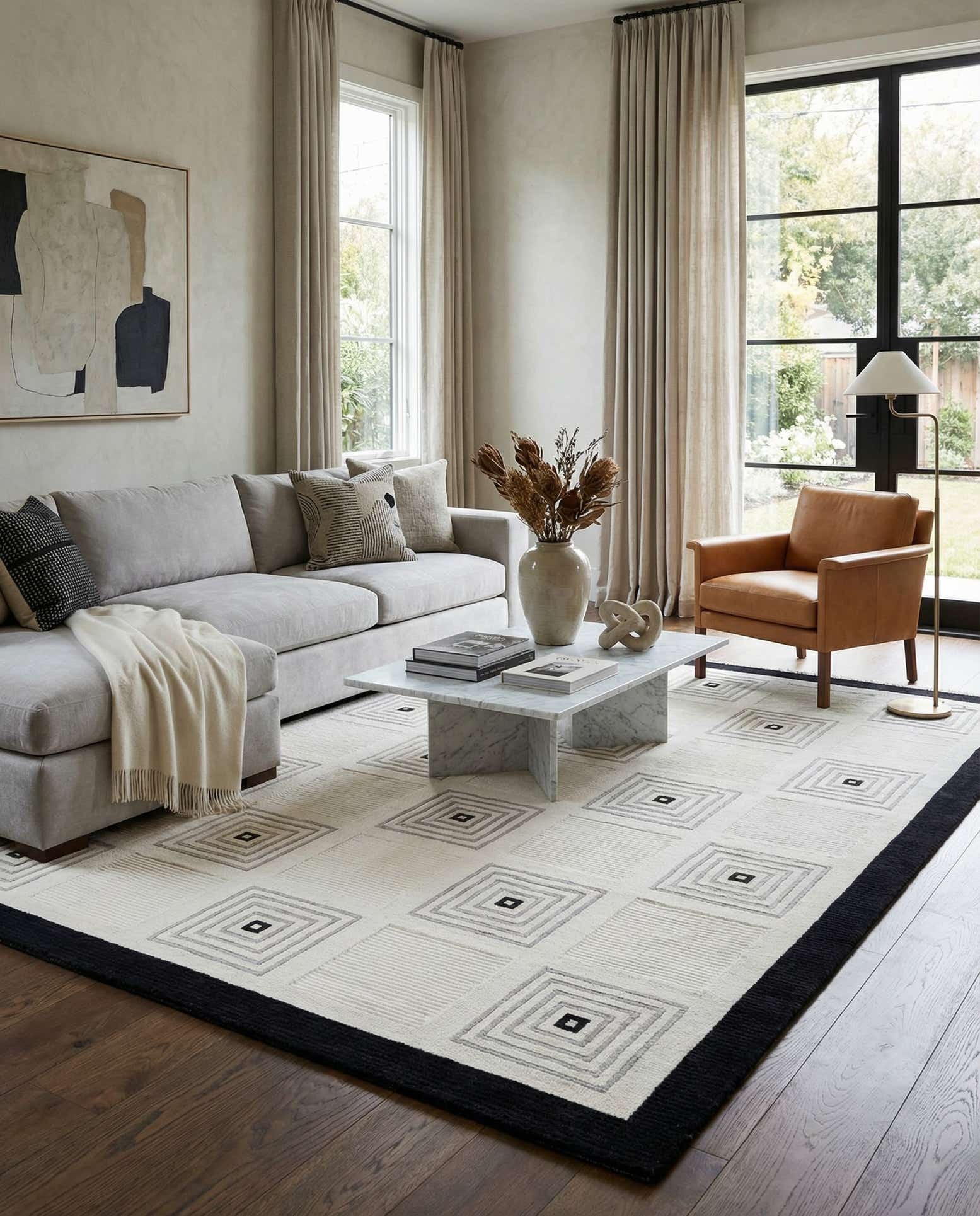 5' 7 x 7' 11 Hand Knotted Darya Wool Rug