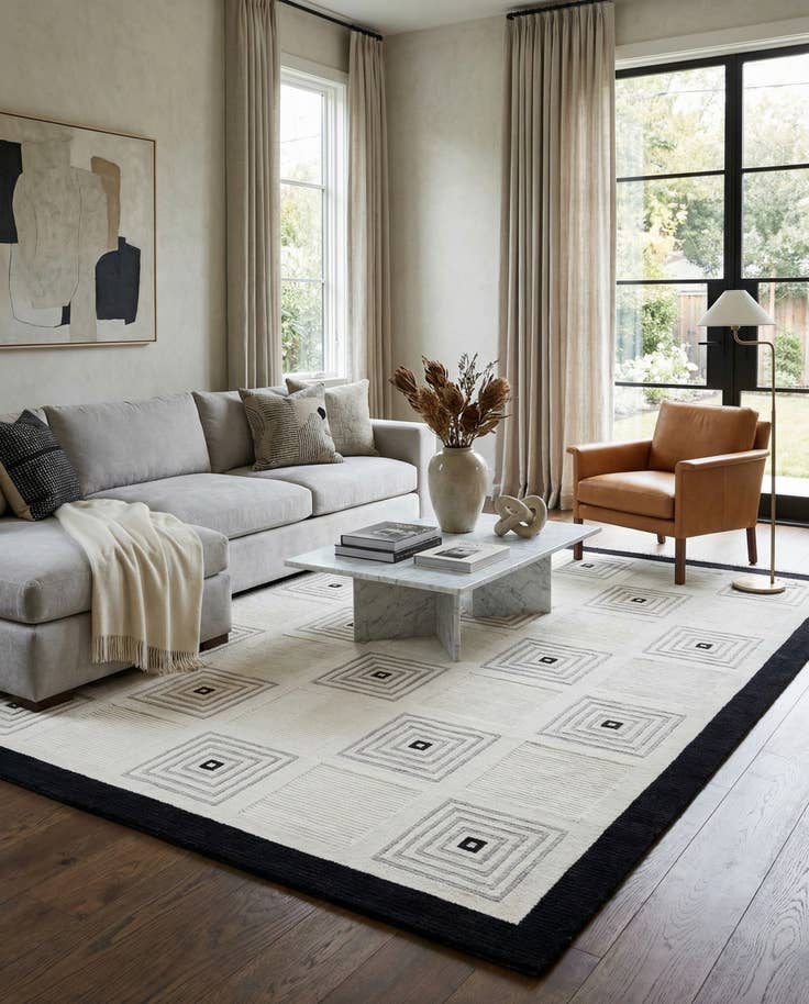 Detail image of 5' 7 x 7' 11 Hand Knotted Darya Wool Rug