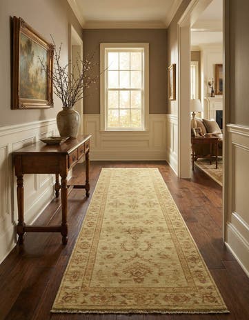 2' 8 x 9' 7 Hand Knotted Peshawar Ziegler Runner Rug