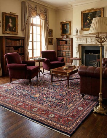 9' 2 x 11' 11 Sarouk Wool Rug