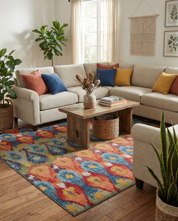 6' x 9' Easy-Clean Modern Indoor / Outdoor Rug