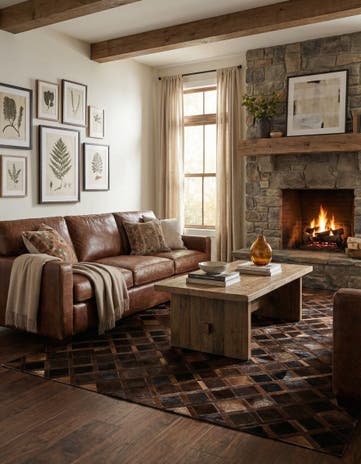 4' 11 x 8' 3 Cowhide - Patchwork Rug