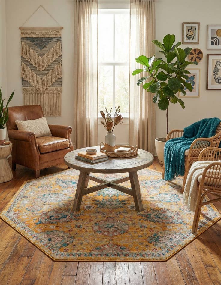 Detail image of 7' 10 x 7' 10 Lola Octagon Rug