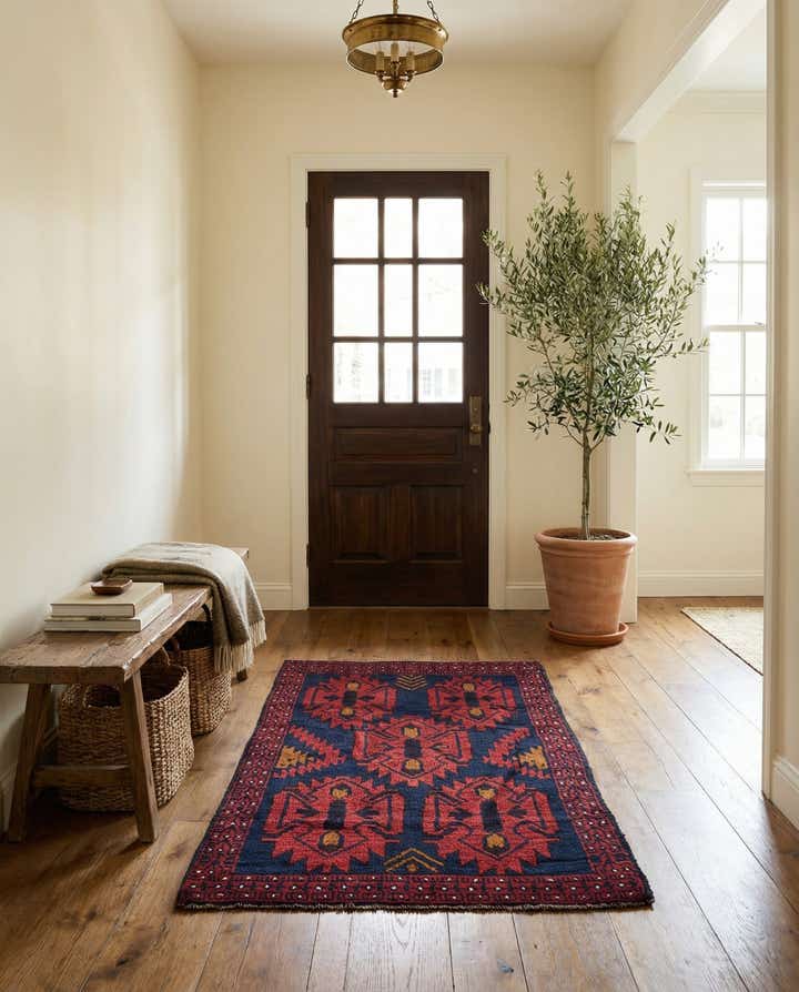 2' 9 x 4' 7 Hand Knotted Balouch Persian Wool Rug