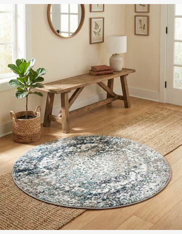 Gray Arlington Round Rug