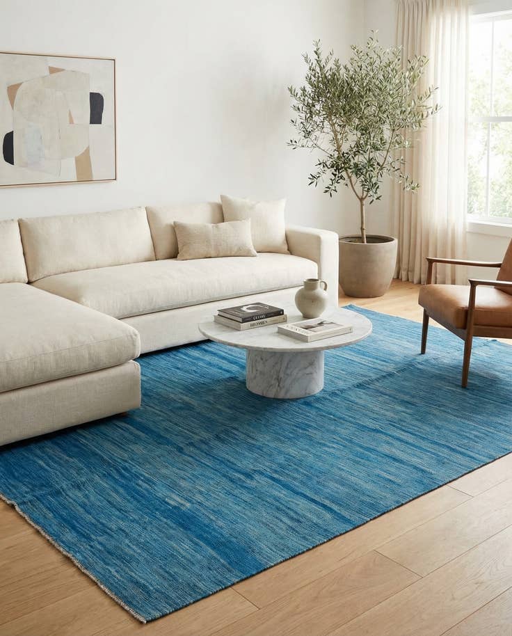 Detail image of 6' 6 x 10' Hand Woven Kilim Modern Wool Rug