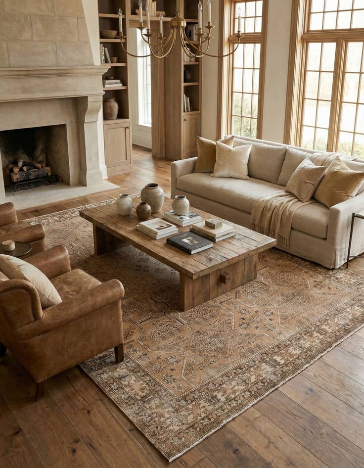 Detail image of 8' 7 x 12' 2 Hand Knotted Ultra Vintage Persian Wool Rug