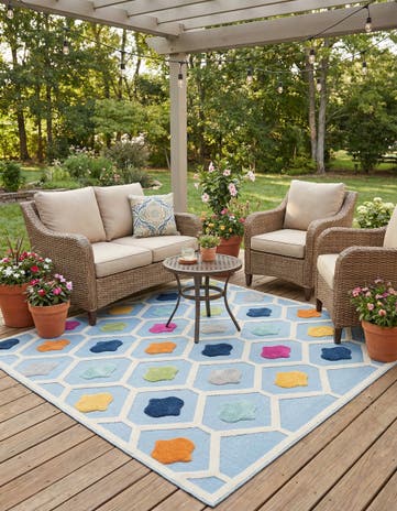 7' 10 x 10' Easy-Clean Aruba Indoor / Outdoor Rug