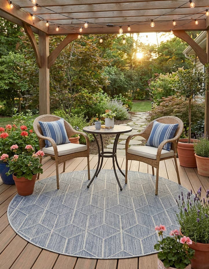 5' 3 x 5' 3 Easy-Clean Lattice Indoor / Outdoo...