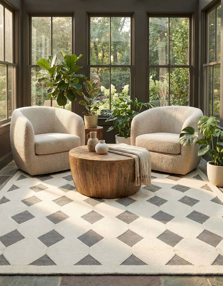 Detail image of 10' x 10' Prismatic Square Rug