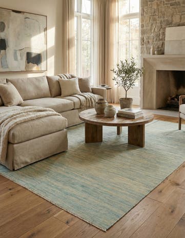 6' 5 x 9' 8 Hand Woven Kilim Modern Wool Rug