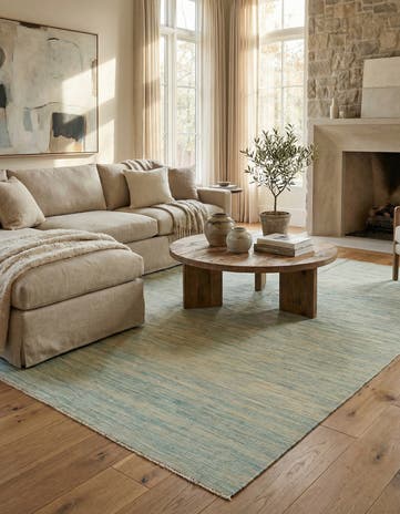 6' 5 x 9' 8 Hand Woven Kilim Modern Wool Rug