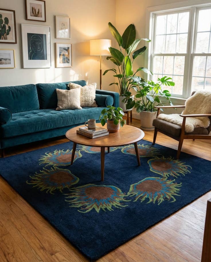 Detail image of 7' 6 x 7' 6 Luna Square Rug
