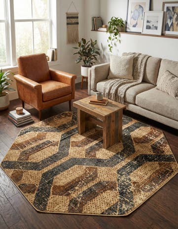 5' 3 x 5' 3 Saturn Octagon Rug