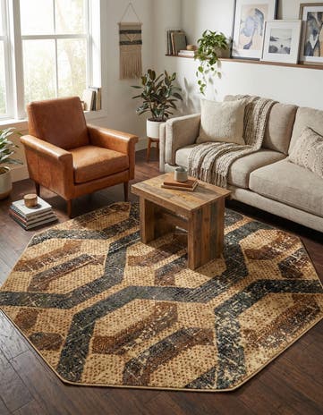 5' 3 x 5' 3 Saturn Octagon Rug