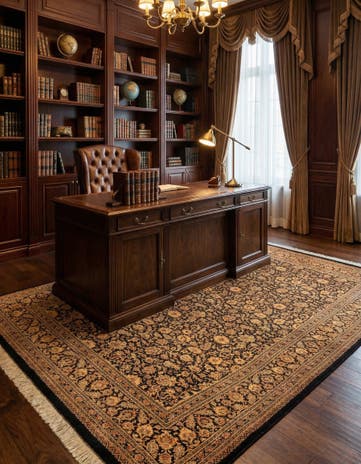 4' 11 x 7' 9 Ghom Rug