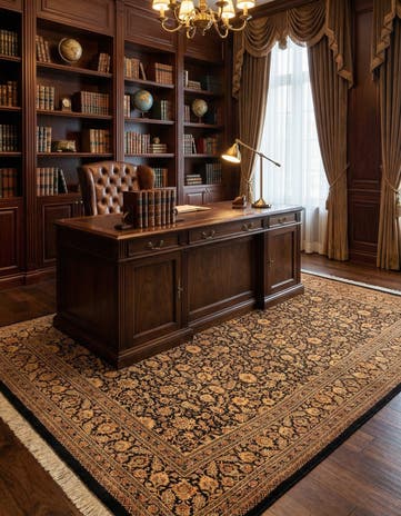 4' 11 x 7' 9 Ghom Rug