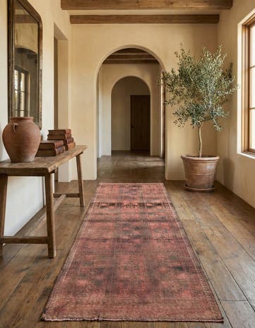 2' 8 x 6' 4 Hand Knotted Ultra Vintage Persian Wool Runner Rug