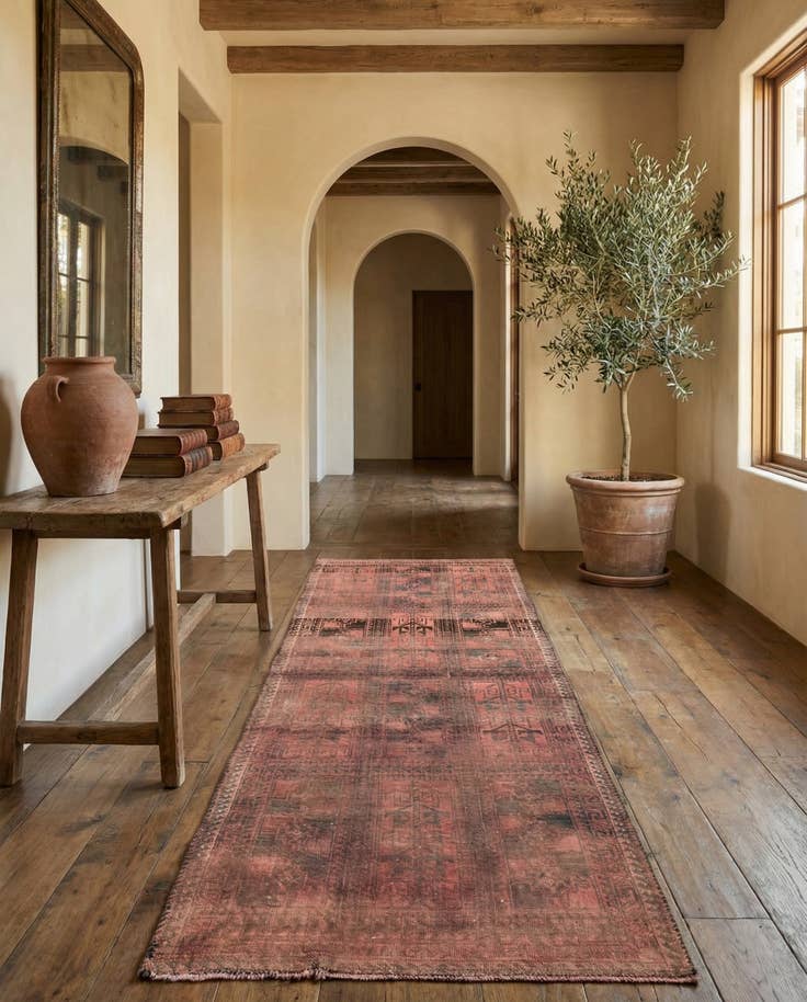 Detail image of 2' 8 x 6' 4 Hand Knotted Ultra Vintage Persian Wool Runner Rug