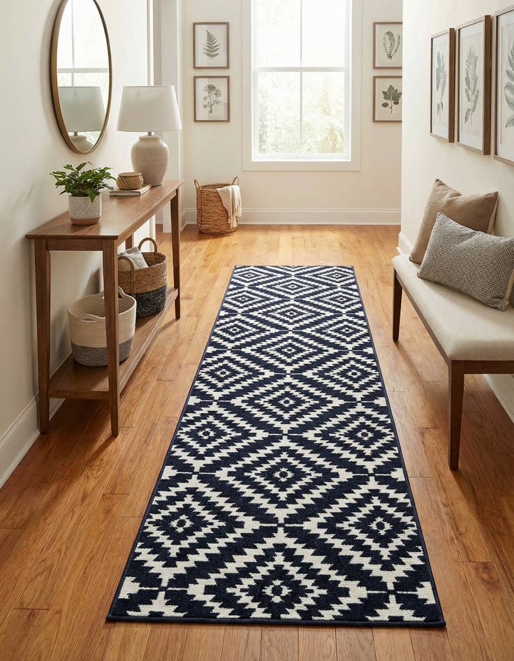 Detail image of 2' 7 x 10'  Washable Sabrina Soto Indoor / Outdoor Runner Rug