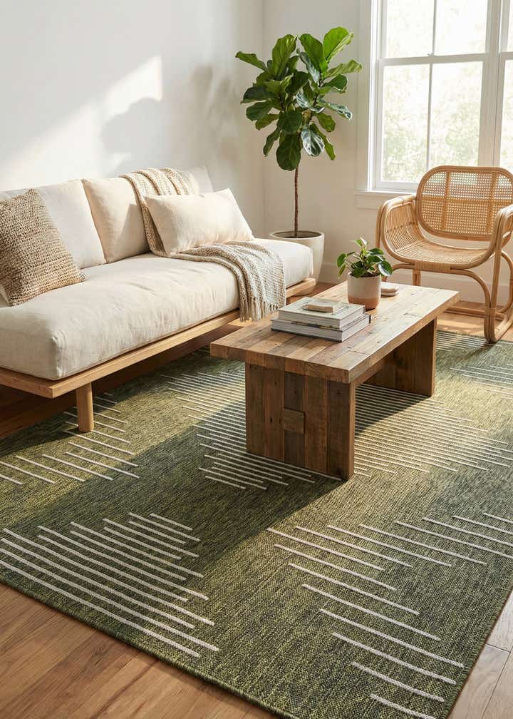 6' x 9' Easy-Clean Modern Indoor / Outdoor Rug