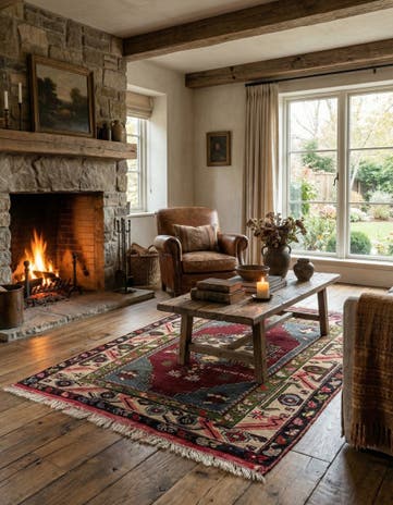 4' 1 x 5' 2 Hand Knotted Anatolian Wool Rug