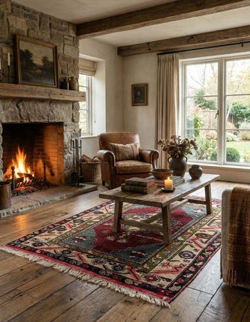 4' 1 x 5' 2 Hand Knotted Anatolian Wool Rug