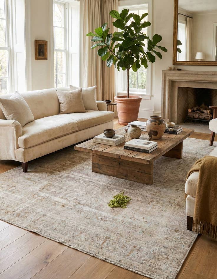 Detail image of 9' 4 x 12' 6  Hand Knotted Ultra Vintage Persian Wool Rug