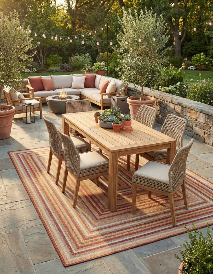 Detail image of 10' x 13'  Washable Baja Indoor / Outdoor Rug