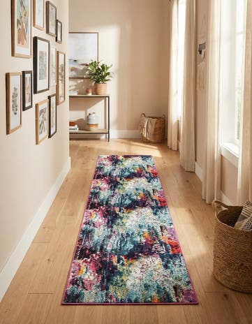 2' 7 x 13' 1 Washable Theia Runner Rug
