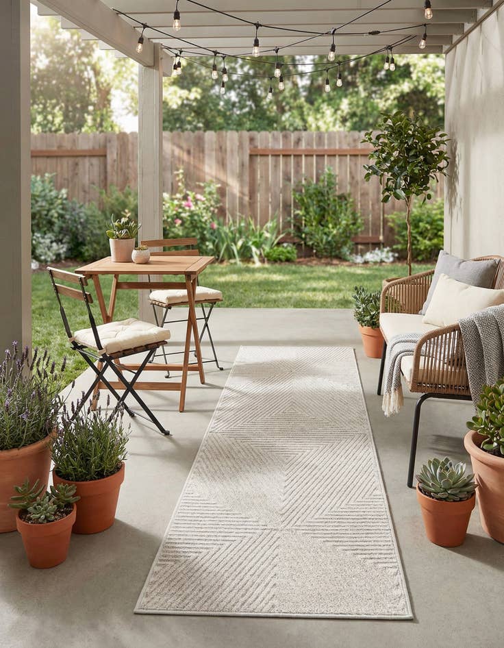 Detail image of 2' x 6'  Washable Sabrina Soto Indoor / Outdoor Runner Rug