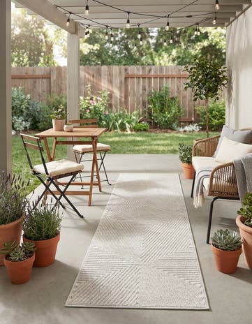 Gray Easy-Clean Sabrina Soto Indoor / Outdoor Runner Rug