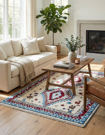 5' x 7' 6 Hand Knotted Moroccan Wool Rug