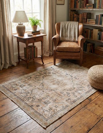 3' x 4' 5 Hand Knotted Ultra Vintage Persian Wool Rug