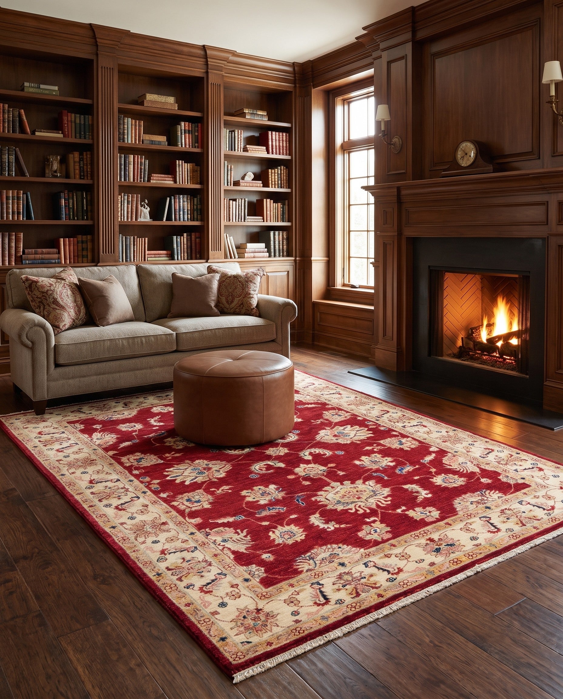 5' 1 x 6' 9 Hand Knotted Ziegler Rug