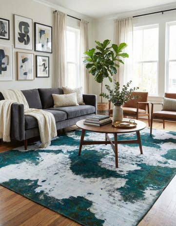 5' 8 x 7' 10 Hand Knotted Ultra Vintage Persian Wool Rug