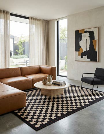5' 7 x 8' Hand Woven Kilim Modern Wool Rug
